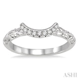 1/10 ctw Round Cut Diamond Wedding Band in 14K White Gold