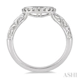 1/10 ctw Round Cut Diamond Wedding Band in 14K White Gold