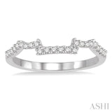 1/5 Ctw Round Cut Diamond Wedding Band in 14K White Gold