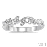 1/20 Ctw Round Diamond Wedding Band in 14K White Gold