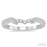 1/6 Ctw Round Diamond Wedding Band in 14K White Gold