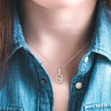 6x4 MM Oval Cut Morganite Center Sunflower and 1/8 ctw Round Cut Diamond Semi Precious Pendant in 10K Rose Gold with chain