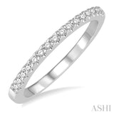 1/8 Ctw Round Cut Diamond Wedding Band in 14K White Gold