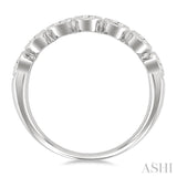 1 Ctw 7-Stone Bezel Set Oval Cut Diamond Fashion Band in 14K White Gold