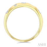 1/3 Ctw Bezel Set Mixed Shape Diamond Cut Fashion Band in 14K Yellow Gold