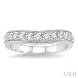 Curved Diamond Wedding Band