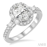 1/2 Ctw Diamond Semi-mount Engagement Ring in 14K White Gold