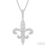 Fleur De Lis Diamond Pendant