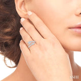 Silver Arrow Diamond Fashion Open Ring