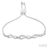 Silver Infinity Diamond Lariat Bracelet