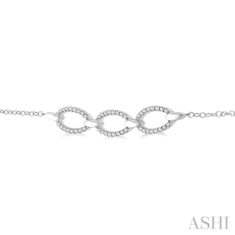 Oval Shape Diamond Chain Bracelet