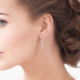 Rose Cut Diamond Long Earrings