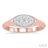 Marquise Shape Lovebright Essential Diamond Signet Ring