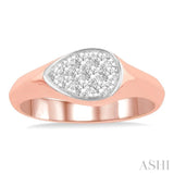 Pear Shape Lovebright Essential Diamond Signet Ring