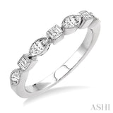 1/3 Ctw Princess and Marquise Diamond Wedding Band in 14K White Gold