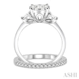 Oval Shape Lovebright Diamond Wedding Set