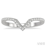 Chevron Diamond Wedding Band