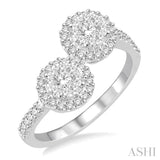 2 Stone Lovebright Diamond Fashion Ring