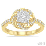 Flower Lovebright Diamond Engagement Ring