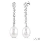 Pearl & Lovebright Diamond Fashion Long Earrings