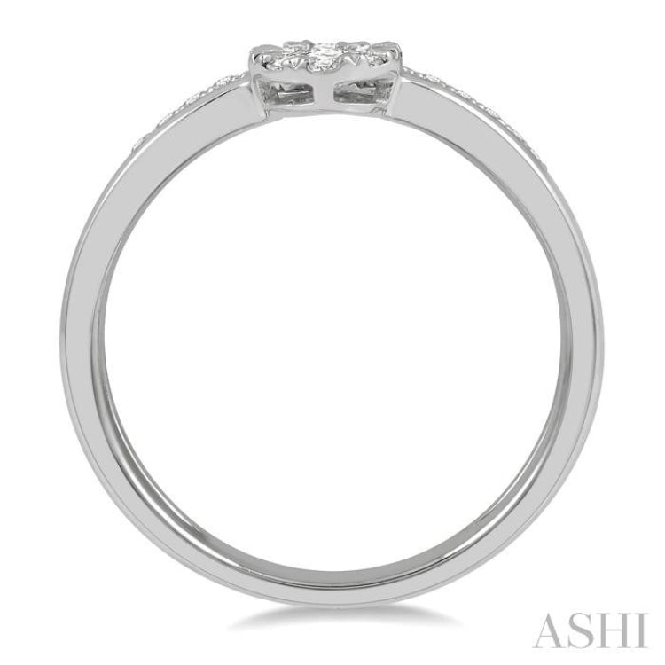 Double Row Round Shape Lovebright Diamond Fashion Ring