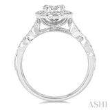 Oval Shape Lovebright Diamond Engagement Ring