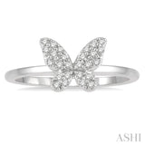 Stackable Butterfly Petite Diamond Fashion Ring