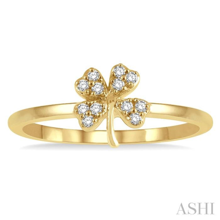 Stackable Clover Petite Diamond Fashion Ring