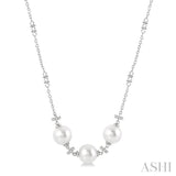 Pearl & Diamond Fashion Necklace