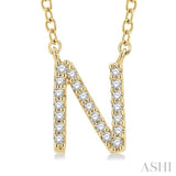 'N' Initial Diamond Pendant