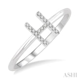 'H' Initial Diamond Ring