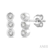 Bezel Set Petite Diamond Fashion Earrings