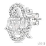 'Om Ganesha' Petite Diamond Fashion Earrings