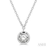1/2 ctw Round Cut Diamond Necklace in 14K White Gold