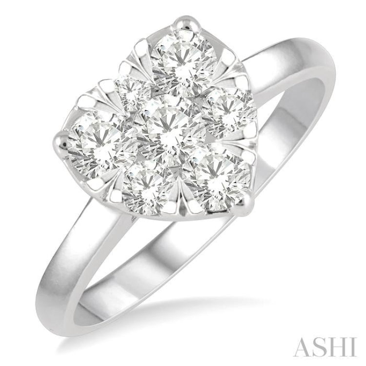 Heart Shape Lovebright Essential Diamond Ring